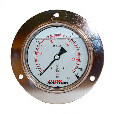 1/2" BSP REAR Ent 100mm Glycerine Filled Hyd Pressure Gauge 0-5000 PSI 344 BAR